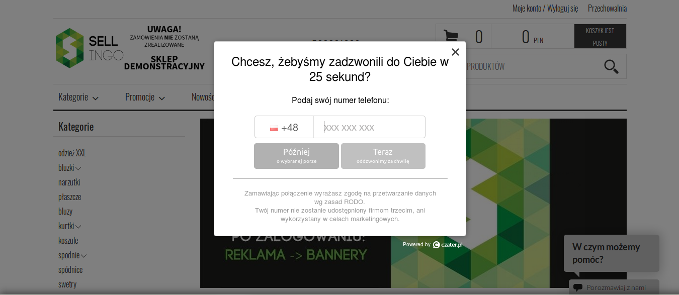callback w sklepie Sellingo